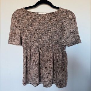URBAN Romantics Black and Tan Blouse